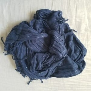 **MOVING SALE** Navy Pinstripe Fashion Scarf